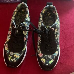 Marc Fisher Black Floral Women’s Sneakers